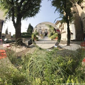 Modern Garden Landscape Stainless Steel Mirror Eye Sculpture Modern Garden Landscape Stainless Steel Mirror Eye Sculpture