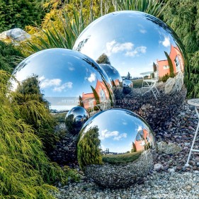 Garden decoration stainless steel hollow sphere mirror metal ball Garden decoration stainless steel hollow sphere mirror metal ball
