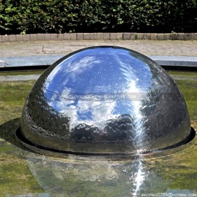 Large outdoor waterscape decoration mirror stainless steel dome hollow hemisphere