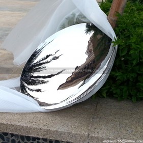 Stainless steel mirror concave sculpture Stainless steel mirror concave sculpture