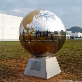 Outdoor Globe stainless steel sphere sculpture Outdoor Globe stainless steel sphere sculpture