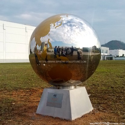 Outdoor Globe stainless steel sphere sculpture Outdoor Globe stainless steel sphere sculpture