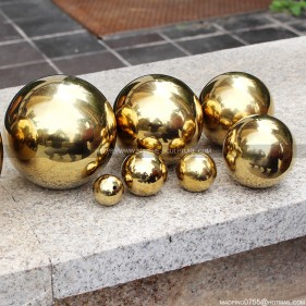 63mm 76mm 80mm 100mm 150mm Gold Stainless Steel Gazing Ball Colored steel sphere