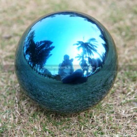 80mm Blue Stainless Steel Gazing Ball Hollow steel ball