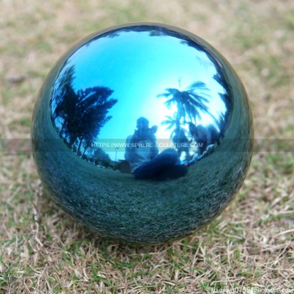 80mm Blue Stainless Steel Gazing Ball Hollow steel ball 80mm Blue Stainless Steel Gazing Ball Hollow steel ball
