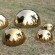 Golden polished metal hollow dome stainless steel hemisphere