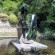 Outdoor stainless steel abstract geometric mirror sculpture