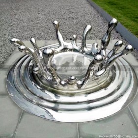 Outdoor garden decoration Stainless steel Water drop sculpture Outdoor garden decoration Stainless steel Water drop sculpture