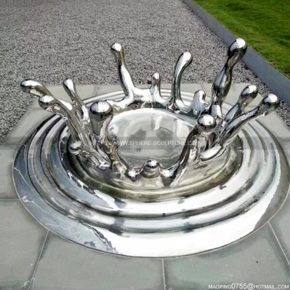 Outdoor garden decoration Stainless steel Water drop sculpture Outdoor garden decoration Stainless steel Water drop sculpture