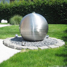 stainless steel sphere water feature Fountain