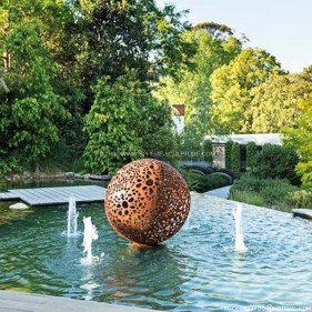 Corten Steel Garden sphere Sculpture Corten Steel Garden sphere Sculpture