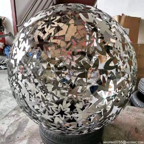 Metal Hollow Pattern Sphere Garden Stainless Steel Sculpture  Metal Hollow Pattern Sphere Garden Stainless Steel Sculpture