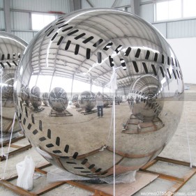 City Building Decoration Large Stainless Steel Baseball