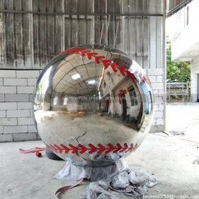 eye on the ball Large stainless steel baseball