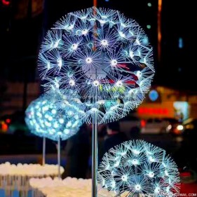 Luminescence dandelion sculpture plant statue