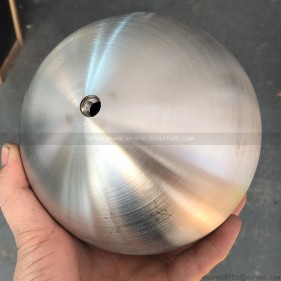 Brushed  Stainless Steel Hollow Spheres 120mm M8 Holes