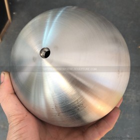 Brushed Stainless Steel Hollow Spheres 120mm M8 Holes Brushed Stainless Steel Hollow Spheres 120mm M8 Holes