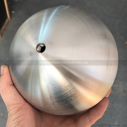 Brushed Stainless Steel Hollow Spheres 120mm M8 Holes Brushed Stainless Steel Hollow Spheres 120mm M8 Holes