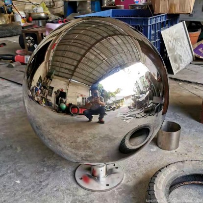500mm polished stainless steel hollow sphere with base 500mm polished stainless steel hollow sphere with base