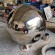 500mm polished stainless steel hollow sphere with base