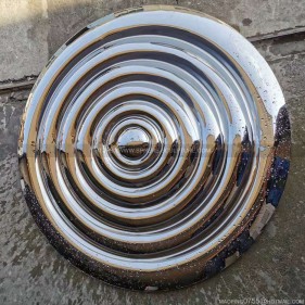 Metal mirror Water ripple Sculpture  Metal mirror Water ripple Sculpture