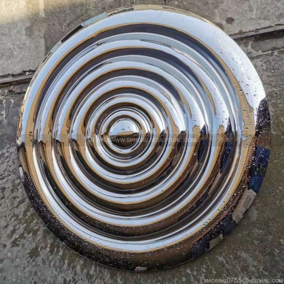 Metal mirror Water ripple Sculpture Metal mirror Water ripple Sculpture
