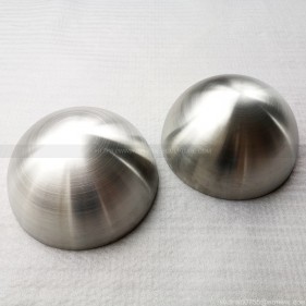 12 inch brushed stainless steel hemispherical metal dome