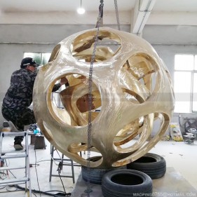 copper ball  sculpture art