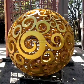 Garden Art Steel Hollow sphere sculpture Garden Art Steel Hollow sphere sculpture