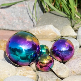 Color Gazing Mirror Ball Stainless Steel Garden Sphere Color Gazing Mirror Ball Stainless Steel Garden Sphere