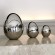 Stainless steel egg sculpture Metal egg carving