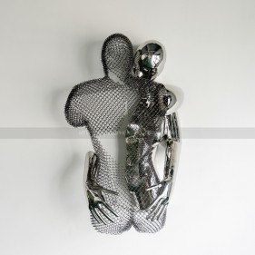 Metal Art Love Stainless Steel Modern Human Body Wall Sculpture Metal Art Love Stainless Steel Modern Human Body Wall Sculpture