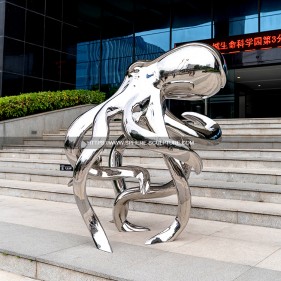 stainless steel octopus sculpture  stainless steel octopus sculpture