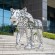 metal Animal leopard sculpture