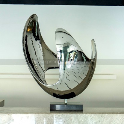 stainless steel Modern abstract sculpture, hospitality art source
