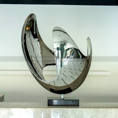 stainless steel Modern abstract sculpture, hospitality art source stainless steel Modern abstract sculpture, hospitality art source