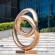 Modern abstract metal copper sculpture