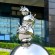 Polished mirror  Public art water droplet sphere sculpture