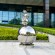 Polished mirror  Public art water droplet sphere sculpture
