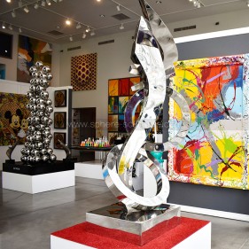 Indoor decoration famous modern art sculpture 304 Abstract Stainless steel sculpture Indoor decoration famous modern art sculpture 304 Abstract Stainless steel sculpture