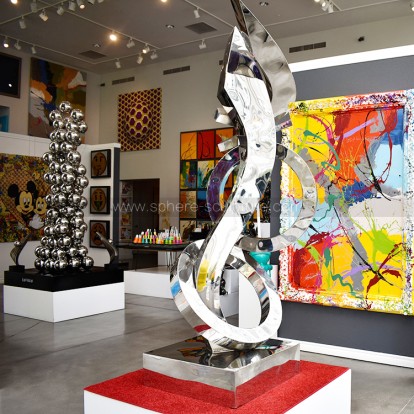 Indoor decoration famous modern art sculpture 304 Abstract Stainless steel sculpture  Indoor decoration famous modern art sculpture 304 Abstract Stainless steel sculpture