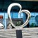 public art Modern abstract heart shaped stainless steel sculpture