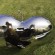 Stainless steel mirror polish love sculpture