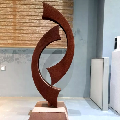Abstract Metal Decorative get rusty Corten Steel Sculpture