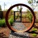 Modern Outdoor Rusty Metal Corten Steel Garden Sculpture