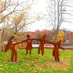 Contemporary Outdoor Decoration Corten Steel Family Sculpture Contemporary Outdoor Decoration Corten Steel Family Sculpture