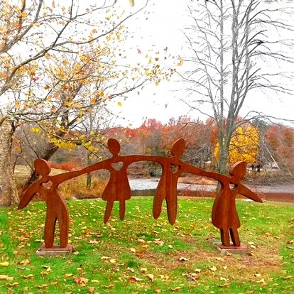 Contemporary Outdoor Decoration Corten Steel Family Sculpture Contemporary Outdoor Decoration Corten Steel Family Sculpture