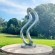 Custom outdoor Large stainless steel statue garden circle abstract metal sculpture for public decor