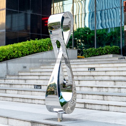 Original Sculpture on Stainless Steel For Sale Original Sculpture on Stainless Steel For Sale