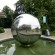 large chrome balls for garden stainless steel sphere water feature